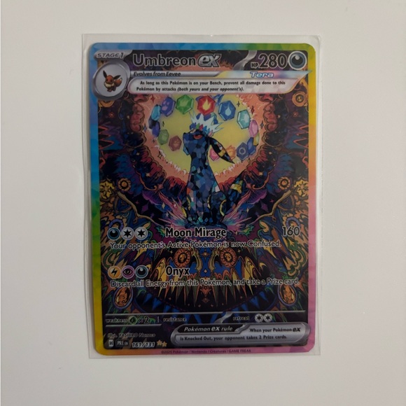 Pokemon Other - Pokemon Umbreon EX Card with Multicolor Design